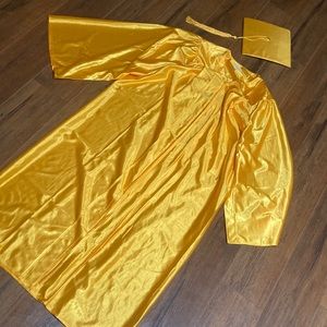 NWT gold graduation cap and gown 54” (size large)